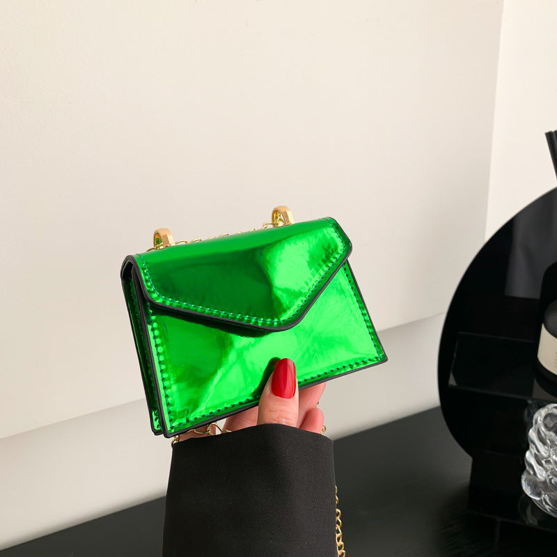 Colorful Laser Lipstick Mini Chain Makeup Small Square Bag
