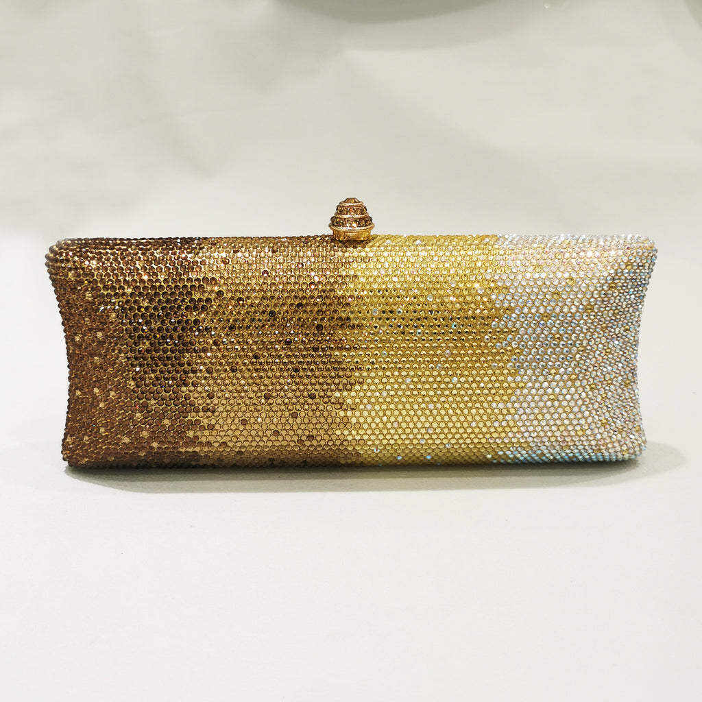 Gradient Rhinestone Women's Dinner Clutch Shoulder Bag