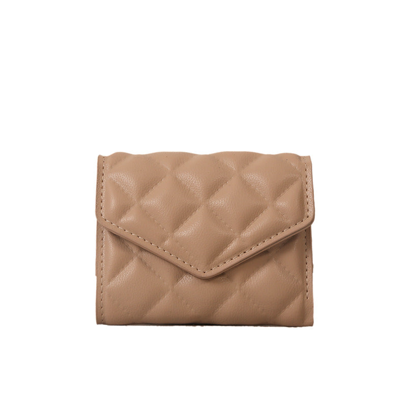 Multi-fold Wallet Casual Diamond Embroidery Thread Simple Large-capacity Wallet
