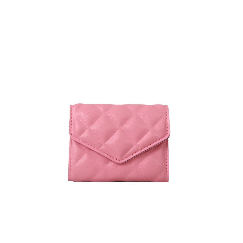 Multi-fold Wallet Casual Diamond Embroidery Thread Simple Large-capacity Wallet