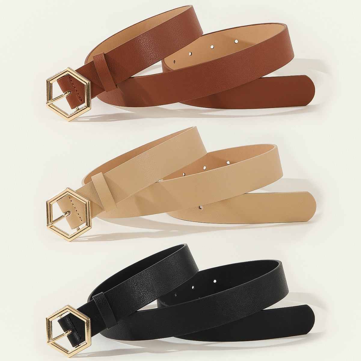 Women's Hexangular Star Casual All-Match Belt