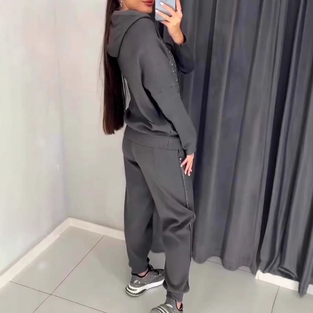 Women's Fashion Casual Hooded Sweater Sports Suit