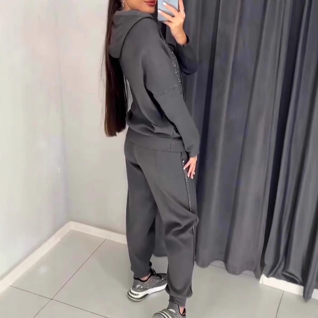Women's Fashion Casual Hooded Sweater Sports Suit