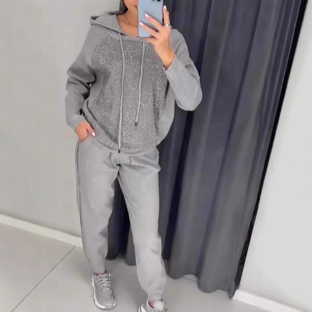 Women's Fashion Casual Hooded Sweater Sports Suit