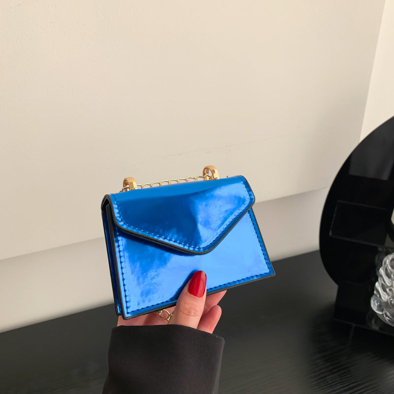 Colorful Laser Lipstick Mini Chain Makeup Small Square Bag