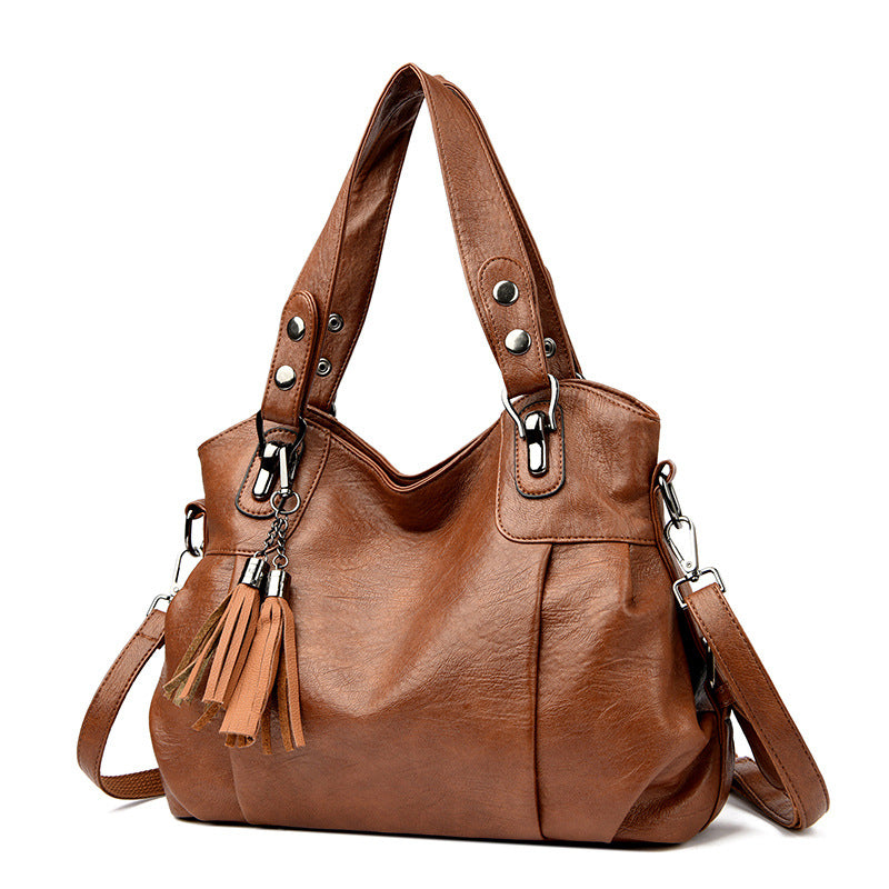 Classic Washed Sheepskin Tassel Bag Texture