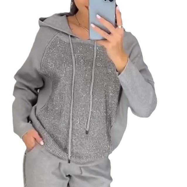 Women's Fashion Casual Hooded Sweater Sports Suit