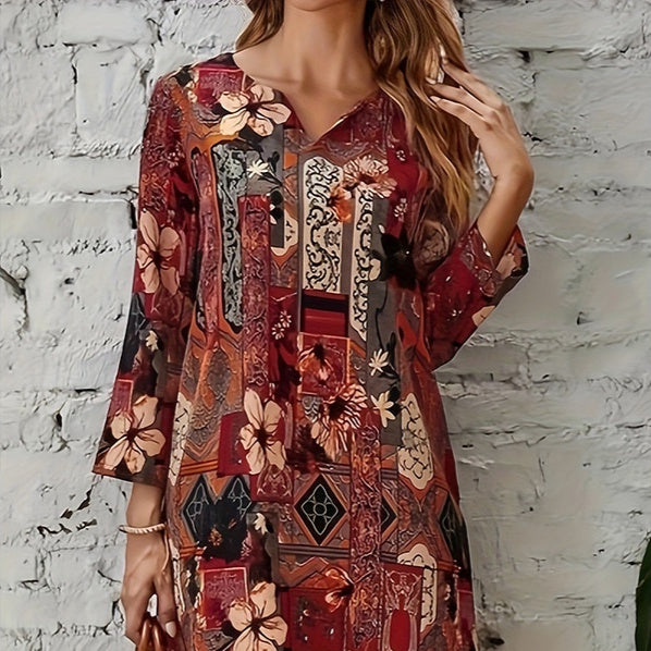 High-end Ice Silk Mother Dress For The Elderly Dress