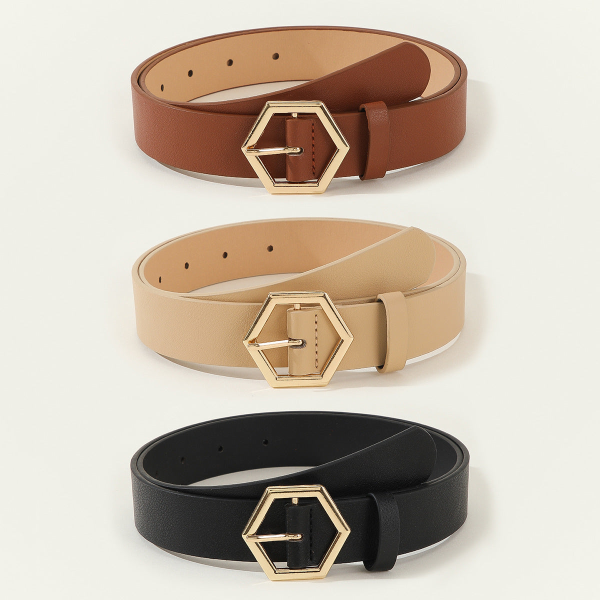 Women's Hexangular Star Casual All-Match Belt