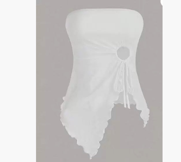 Tube Top Elegant Shoulder-baring Hot Irregular Sleeveless Top