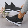 Ins Rhinestone Sneakers Fashion Lace Up Wedges Casual Shoes Women's Daily Commuting Sports Shoes See size chart under “more details”