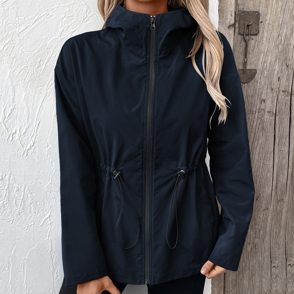 European And American Hooded Raincoat Outdoor Sports Mountaineering Suit Windcheater Jacket