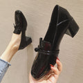 White Pillow Crane Leather Shoes For Women Spring New British Style