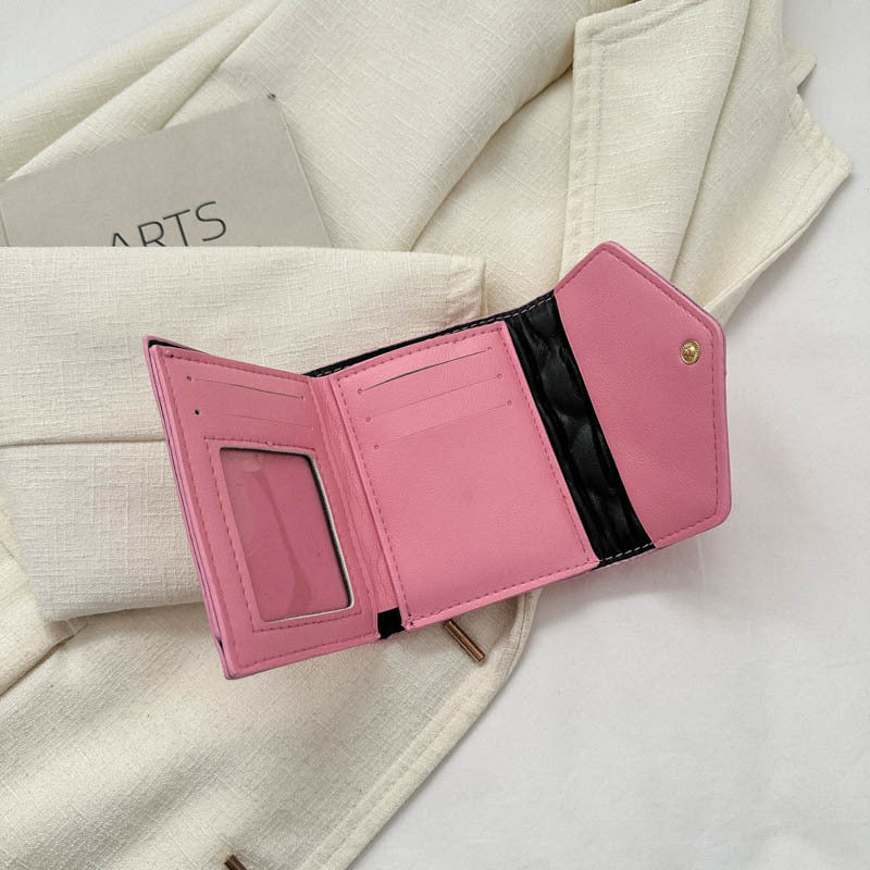 Multi-fold Wallet Casual Diamond Embroidery Thread Simple Large-capacity Wallet