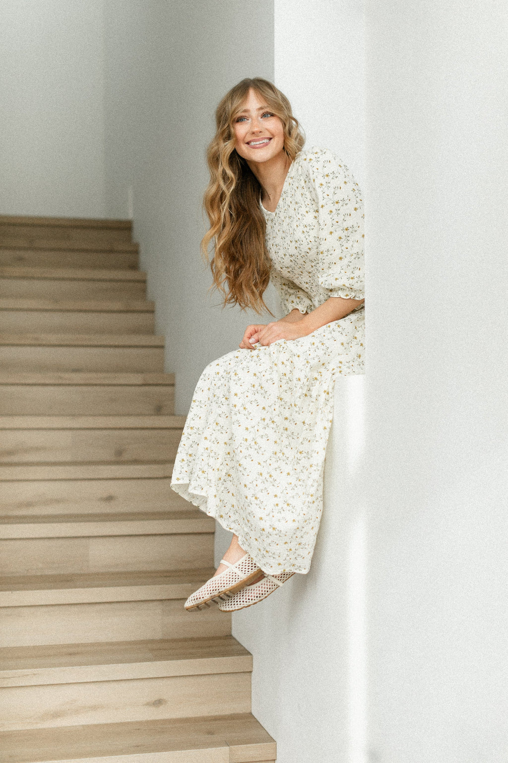 Flora Smocked Midi Dress